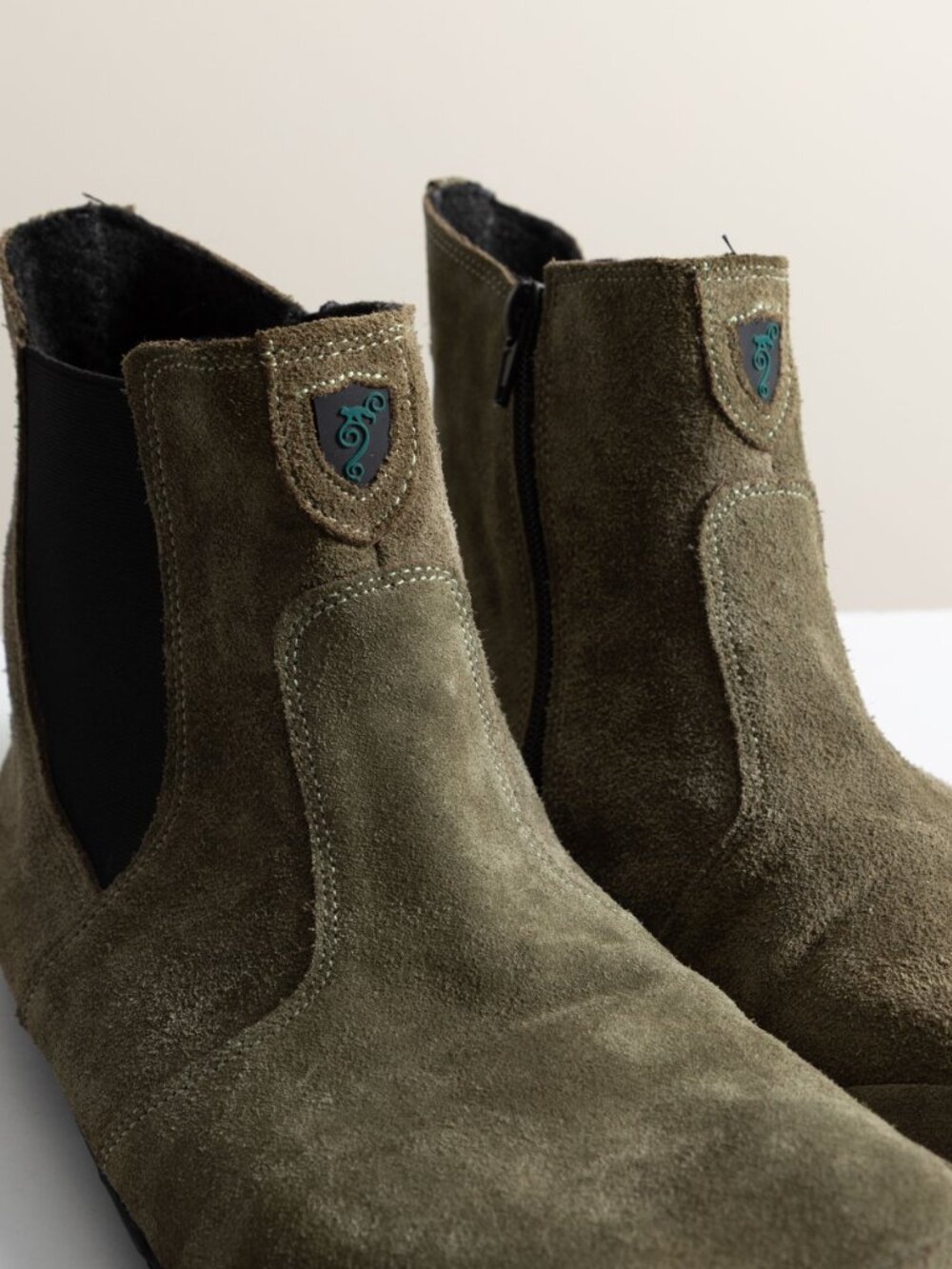 Magical Shoes Men;s Barefoot Chelsea Boots Lupino Green EU45/ US 10.5 - Picture 6 of 7